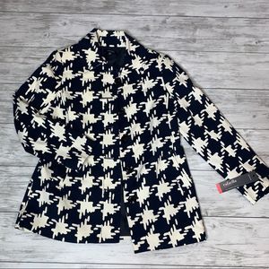 Rafaella Black Patterned Jacket Size 8P NWT